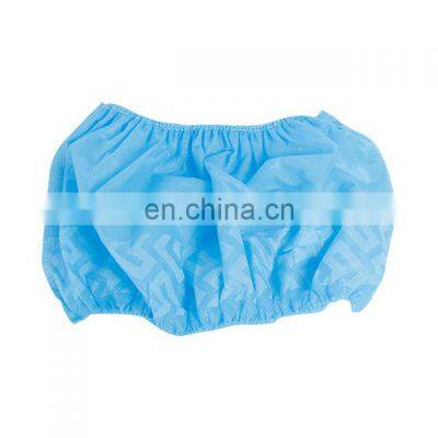 Disposable Nonwoven PP Blue Shoecovers Anti-skid With Elastic and Print Shoecovers Wholesale Blue White photo-3