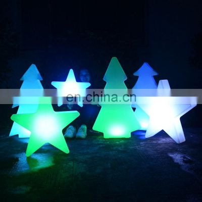 led big star Christmas light /Outdoor house led night street light decor plastic tree/star/snow led Christmas lights wholesale