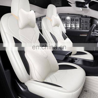 2021 Luxury Car Seat Cover for Tesla Model Y Car Leather Seats Cover Customized Car Accessories for Model Y photo-4
