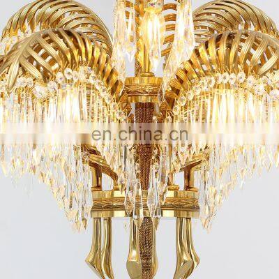 Golden Luxury Crystal Chandelier For Indoor Modern K9 Led Crystal Chandelier photo-5