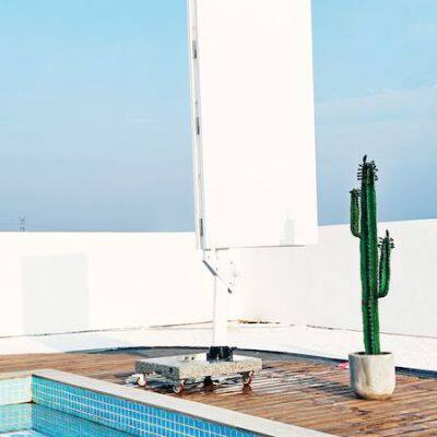 Square Parasol Foldable Umbrella Patio Umbrella Garden Villa Restaurant Creative Square Roman Umbrella photo-5