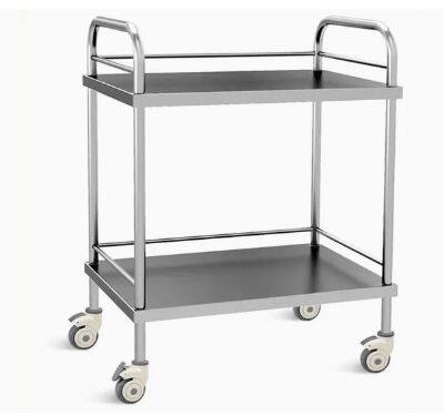 Hospital 304#Stainless Steel Three Shelves Medical Instrument Trolley