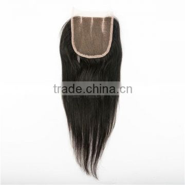 4*4 100% unprocessed virgin hair cheap stock silk base closure invisible part closure natural 3 way part closure