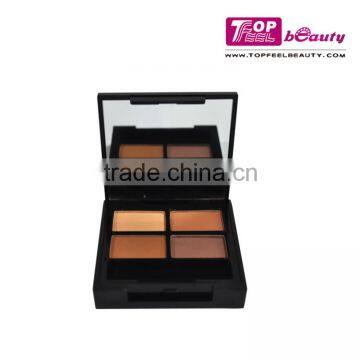 long lasting 4 color eyebrow powder palette with tweezers