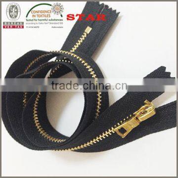 #5 gold color brass zipper for leather bags