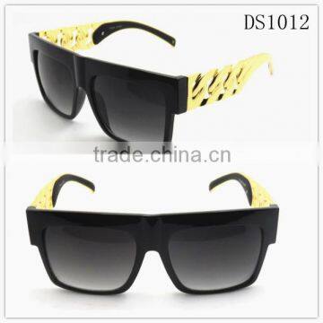 High quality PC frame gold metal temple fashionable sunglasses                        
                                                Quality Choice