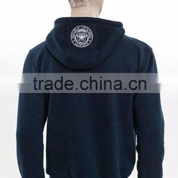 High Quality Wholesales 100 Elasticity Fleece Screen Printing Embroidery Plain Black Hoodie photo-2