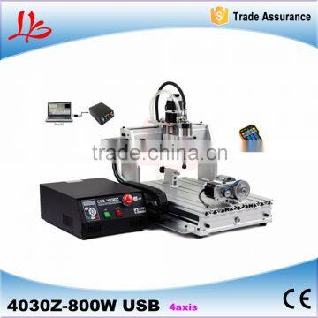 Cnc machine 4030 800W USB 4axis with mach3 remote control