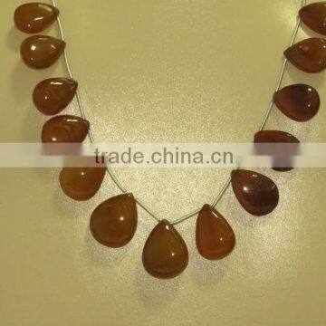 Chalcedony Pear Shape Beads 16X13MM - 20X16Approx 13 Pcs Quality On Wholesale Price.