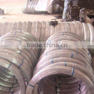 Hot dipped galvanized oval steel wire with high tensile strength