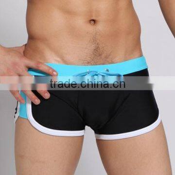 2015 Solid Men Knot Swimwear Plus Size Swimwear Sexy Boxer Men Swimwear Short