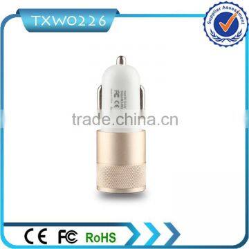 2016 Quick charge Dual port laptop usb car charger with CE ROHS certification
