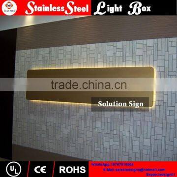 stainless steel with painting color led backlit light box