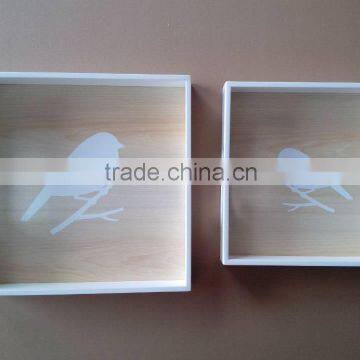 MHOME Cheap MDF Tray set of 2