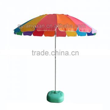 16rib rainbow raffia storm cooler umbrella in aluminium frame