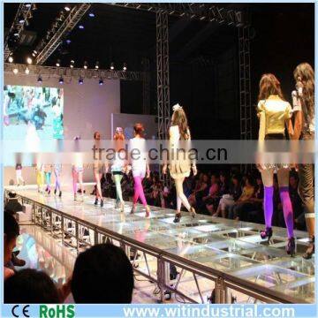 aluminum frame acrylic transparent catwalk ramp