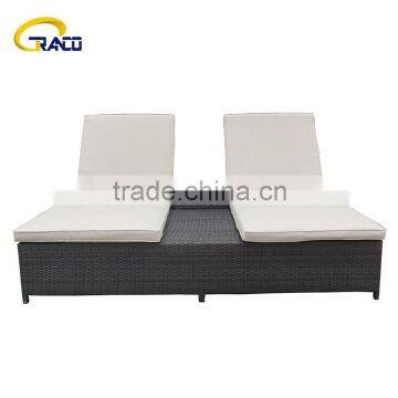 Granco KAL077 wicker garden patio sun bed,rattan outdoor leisure double daybed
