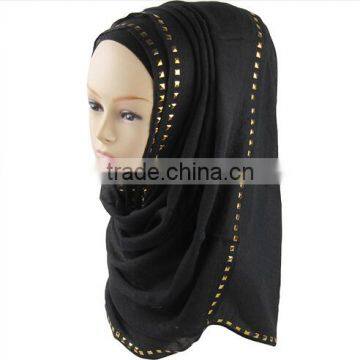 >>New Arrival Fashion Shining Women Plain Muslin Hijab Scarf/ photo-5