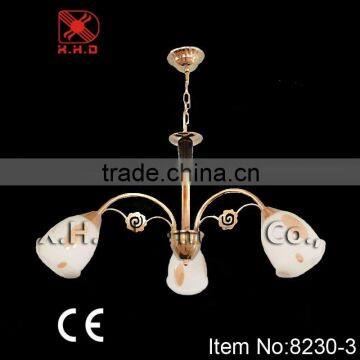 Latest Retro Rustic Glass Shade Golden Body Chandelier&pendant Led Light Source Coozen Factory photo-2