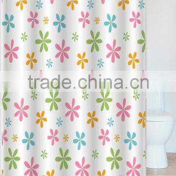 Anti-mildew coating polyester Home 180*180cm full digital printed hotel shower curtains