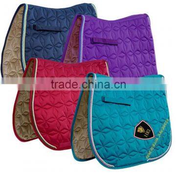 Horse Shiny Satin Saddle Pads / Horse Riding Quilted Saddle Pads / Horse Colors Saddle Pads