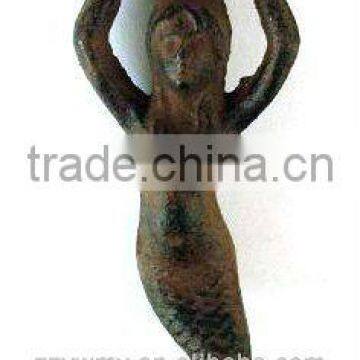 Antique Reproduction Iron Mermaid Bottle Opener Rust
