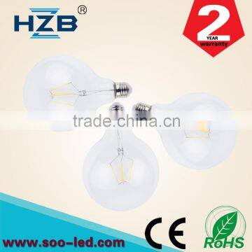 360 Degree 6w 7w 2200k E27 Filament Dimmable Led G80 Bulb Lighting