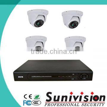 h.264 4ch dvr combo cctv camera kit which can support RS-485 port