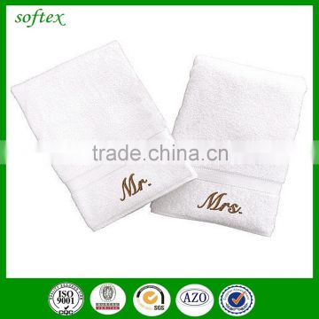 cotton material Mr. and Mrs. hand Towel face towel Monograms Embroidery with logo