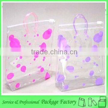 Recyclable small clear plastic zipper bag with handle