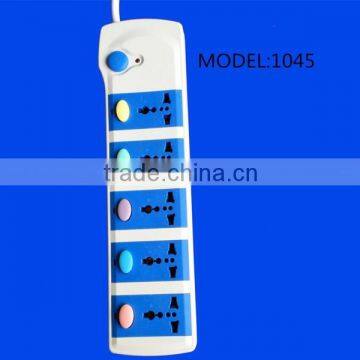 Multi electrical wire extension cord cable reel switch and socket power supply manufacturing 250v outlet