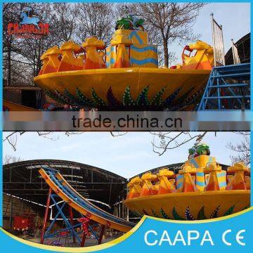 Outdoor playground game equipment rotating ride flying UFO flying disc ride for sale