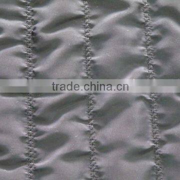 Waterproof Stripe Polyester Embroidered Thermal Padding Quilting Fabric for Clothing photo-3