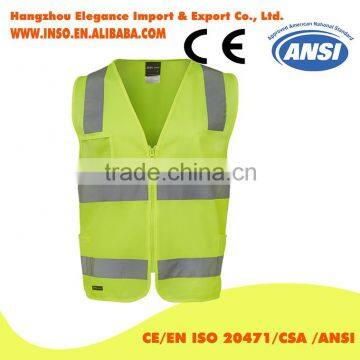 Hot Selling High Visibility Vest with Reflector Australia Market Hi vis vest with pocket