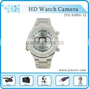 high-end hd watch camera jve-3105g-12,video resolution 1280*720,max 32gb, mini camcorder camera.