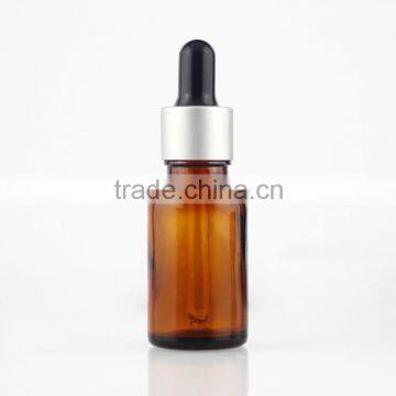 15 ml amber dropper glass bottle for essential oil glass cosmetic serum dropper bottle