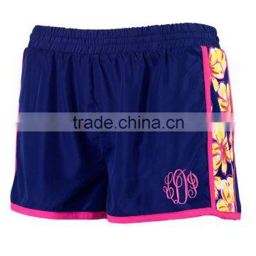 Personalized Initials Floral Monogram Sports Exercise Shorts