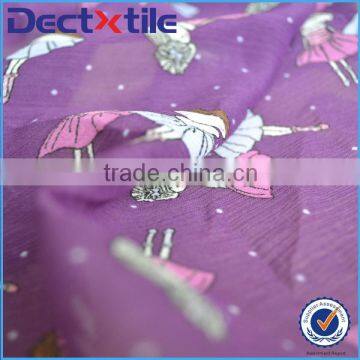 100% Polyester fillibeg fabric high quality crepe printed fillibeg fabric