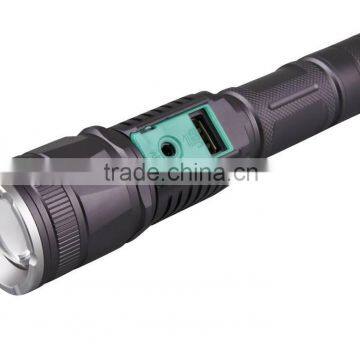 Most Powerful Beacon Light Aluminum Rechargeable LED Flashlight With Usb Charger
