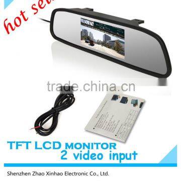 4.3" Car monitor High Definition Mirror Monitor with digital screen PAL/NTSC