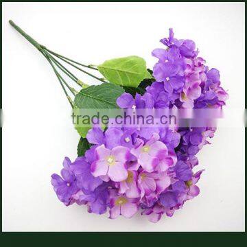 Whosale purple silk hydrangea wedding bouquets