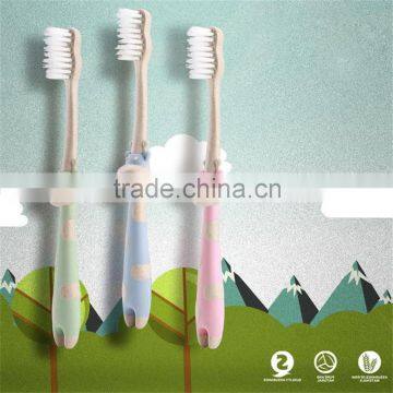 Wheat Straw Non-toxic Wholesale Kid Toothbrush Child Toothbrush Baby Toothbrush Quality Choice photo-2