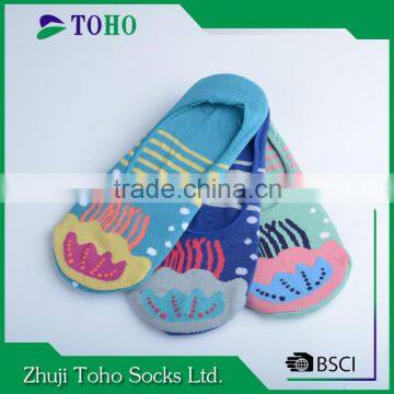 Anti-Bacterial Cotton Pattern Knitting Invisible Socks for Footwear photo-5