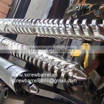 Bimetallic conical twin screw and barrel for PVC sheet pipe/twin bimetallic screw barrel