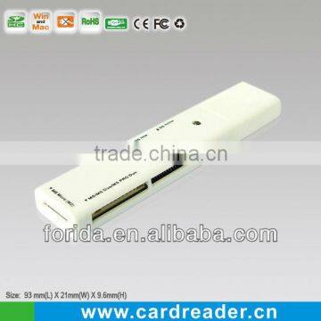 Multi card reader with USB plug all in one card reader