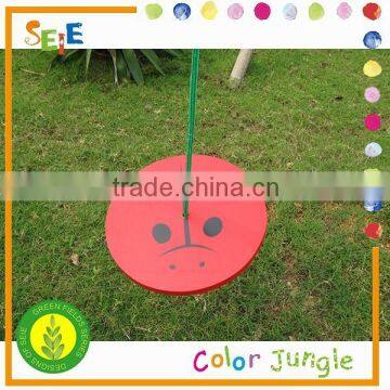 Ladybug style wood swing,Kids toy garden outdoor swing