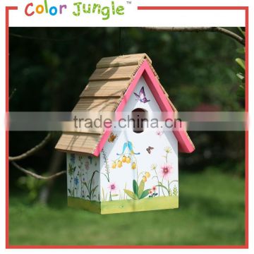 Chinese bird house wood, for kids toy wooden bird house