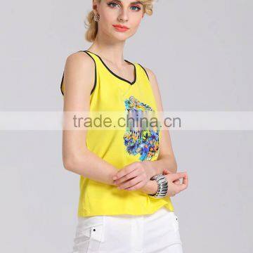 Plain Latest Fashion Sexy Gym Yoga Tank Tops Dancing Vest In Bulk photo-3