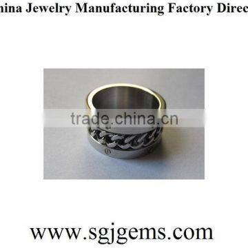 Best quality most popular clear cz stainless steel rings