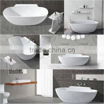 Pure White Dongguan Freestanding Bathtub Acrylic Solid Surface Bath Tubs photo-5